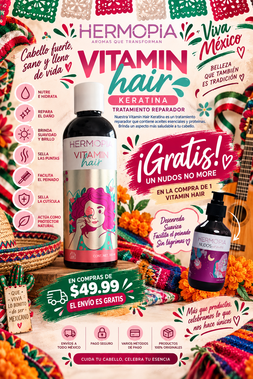 Vitamin hair + Nudos no more